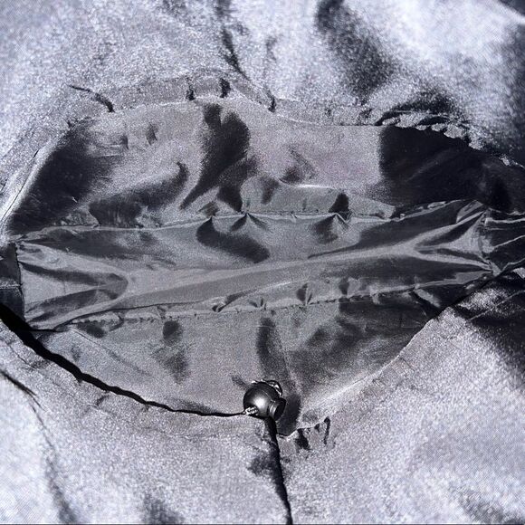 Justice Logo Drawstring Tote Bag Black White Girls Bag EUC - Picture 4 of 4